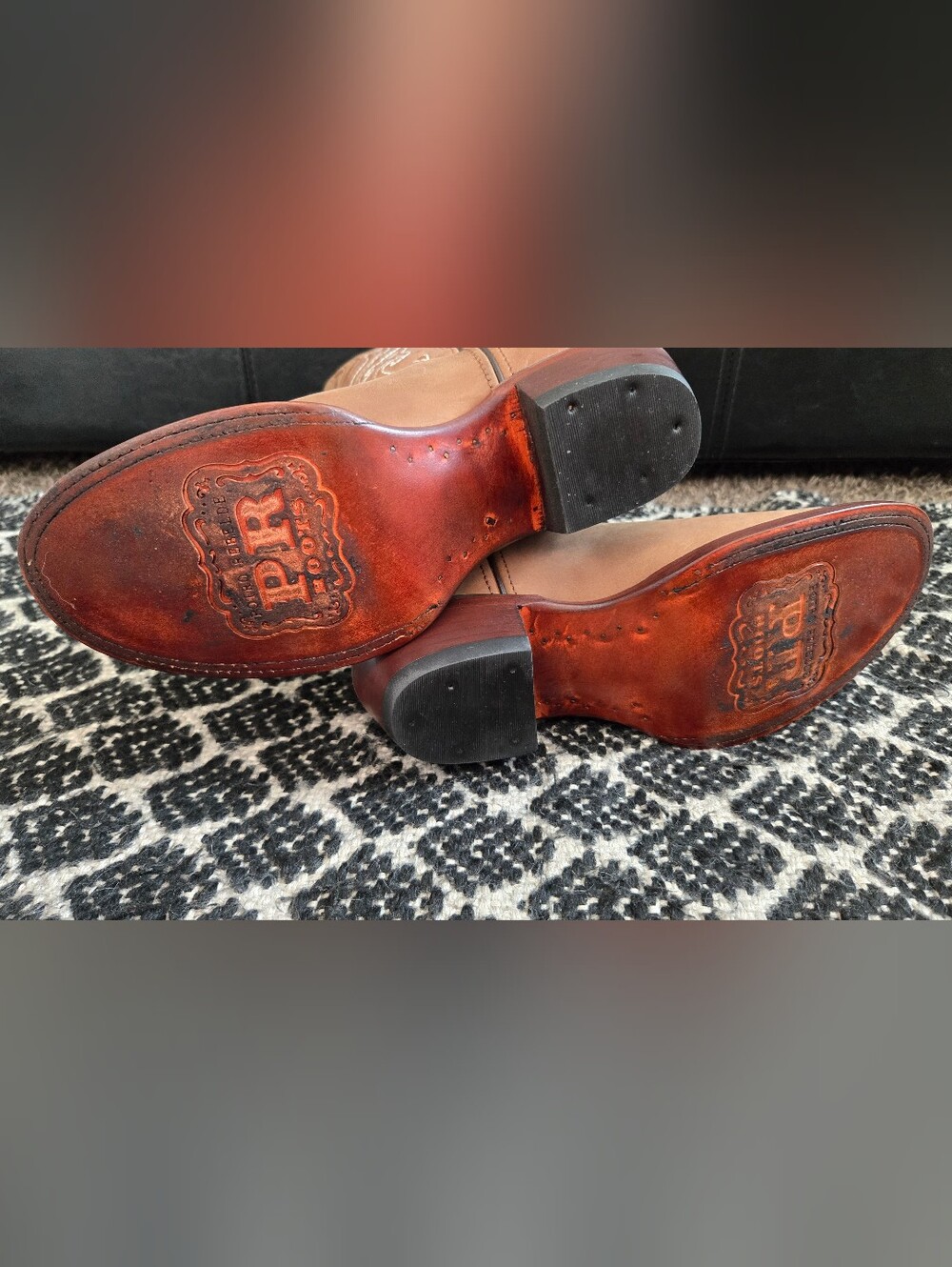 Potro Rebelde PR Brown Western Cowboy Cowgirl Boots - Picture 8 of 9